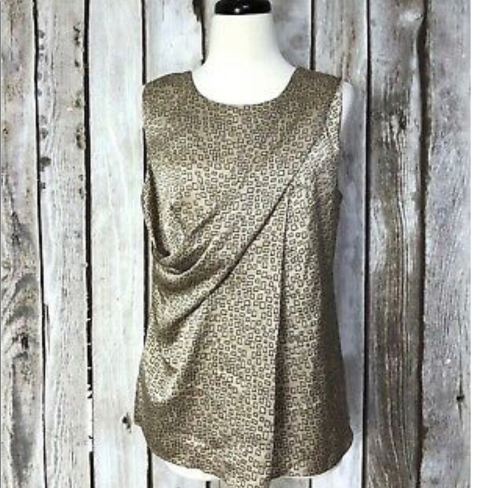 Ann Taylor Print Sleeveless Blouse